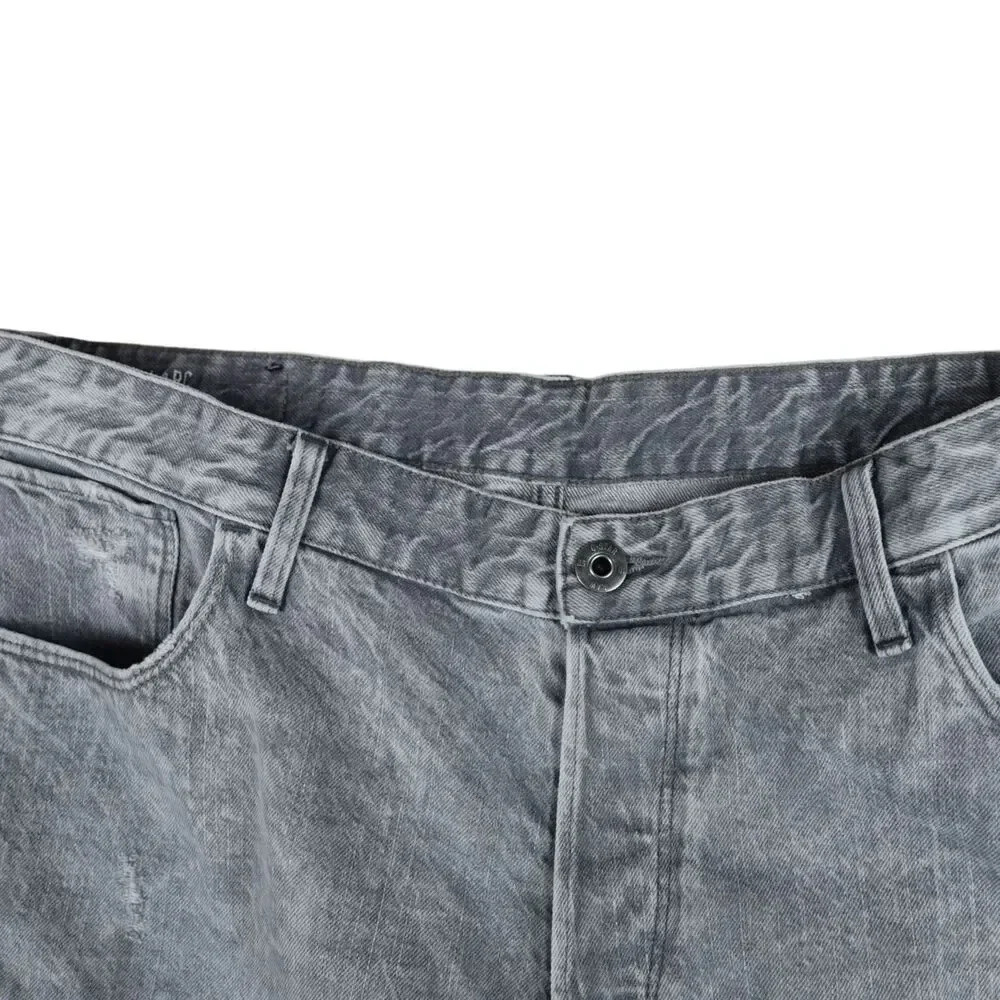 G-Star Raw Arc 3d Slim Cuffed Jeans Shorts Faded Gray 100% Cotton Men’s Sz 36 - Picture 2 of 10